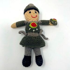 Pebble Knight Crocheted Rattle Fair Trade‎ Handmade
